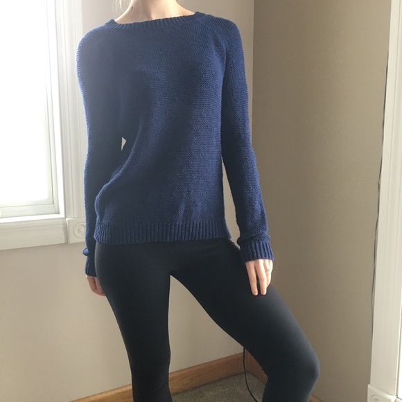 Pro Y Fashion Blue Knit Sweater - Picture 1 of 4